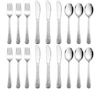 Joyfair Kids Cutlery Set, 18 Pcs Stainless Steel Children’ s Cutlery Set, Toddler Flatware/Child Eating Utensils Include 6 Forks, 6 Spoons, 6 Safe Knives, Medium Size & Reusable, Dishwasher Safe
