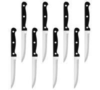 Joyfair Steak Knives Set of 8, Stainless Steel Steak Knives with Serrated Edge, Utility Table Dinner Cutting Set Ideal for Slicing Bread Meat Cake Vegetable, Dishwasher Safe & Comfortable Handle, 22cm