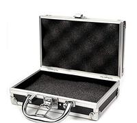 JoyFan Mini Aluminium Flight Case Tool Box Portable Small Aluminum Storage Case for Craftsman Travel Carry (Black,180 * 110 * 55mm)