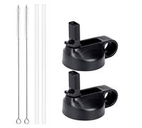 JoyFan Straw Lid for Hydro Flask Wide Mouth Water Bottle, Bonus 2 Straws and 2 Straw Brushes, Compatible with Most Brands Wide Mouth Water Bottle