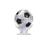 Joyfia 3D Crystal Puzzle, Soccer Ball Puzzle Model Toy, Fun Brain Teaser Jigsaw Puzzles Game Gifts Toy for Kids Adults Family, For Ages 8+ (Black & Transparent, 77 Pieces)