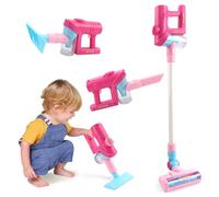 Joyfia Kids Vacuum That Really Works, Toddlers Cordless Vacuum Cleaner Set, Pretend Role Play Household Keeping Toys with Realistic Function & Attachments, Cleaning Learning Toys for Age 3+ Boys Girls
