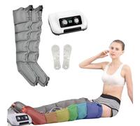 Joyfitness Electric Air Pressure Leg Massager, Air Compression Massager Full Body, 6 Cavity Electric Circulation Massager for Rehabilitation Physiotherapy Pain Relief Relax, Grey