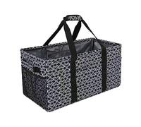 Joyfol Day Extra Large Utility Tote Bag, Reusable Grocery Bags Foldable Oxford Fabric Moving Shopping Bags, Heart-black, XL