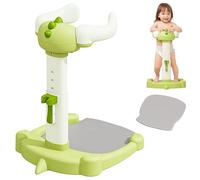 Joyfubabe Baby Shower Stand Bath Support Anti-Pinch Adjustable Height and Armrest Shower Tower with Anti-Slip Mat for Toddler Standing Up Themselves, Ideal Gift for Infants 6+ Months Green