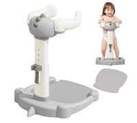 Joyfubabe Baby Shower Stand Bath Support Anti-Pinch Adjustable Height and Armrest Shower Tower with Anti-Slip Mat for Toddler Standing Up Themselves, Ideal Gift for Infants 6 Months + Grey