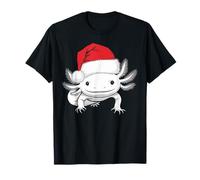 Joyful Axolotl Santa on Axolotl Christmas T-Shirt