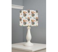 Joyful Bear Celebration lightshade - 20 x 18.5cm Table Drum Shade | E33BB8