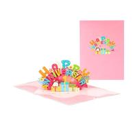 Joyful Birds & Blooms Customizable 3D Pop Up Anniversary Card