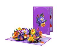 Joyful Blossoms Spring Bouquet 3D Pop Up Greeting Card