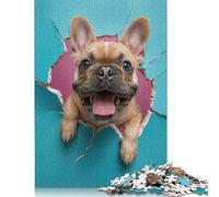 Joyful Bulldog Jigsaw Puzzles Puzzles for Adults Kids. 1000 Pieces Impossible Challenge Toy Educational Game Home Decoration for Adults& Kids Age 14 Years Up 1000pcs (40x28cm)
