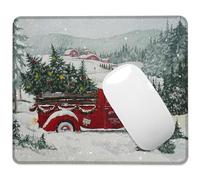 Joyful Celebrations Mouse Pad Square MousePads Non-Slip Rubber Base Mouse Mat Desk Pad with Stitched Edge for Desk Computers Laptop Office, 9.5x8 Inches