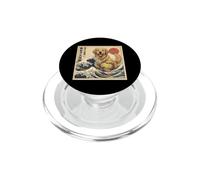 Joyful Destruction Golden Dog Kaiju Wave PopSockets PopGrip for MagSafe
