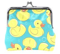 Joyful Duck Blue Womens Buckle-Down Purses and Bags Kiss Lock Girls Cheerful Duck Blue UNITALLA Cheerful Duck Blue UNITALLA Classic, Blue Cheerful Duck, UNITALLA, Classic