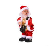 Joyful Electric Singing Santa With Guitar Ornament for Spreading Warmth During the Holidays (B)