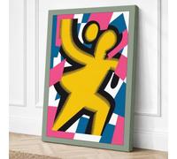 Joyful Figure Canvas Wall Art Print 30x20 Inch