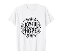 Joyful in Hope Inspiring Christian Faith Statement Quote Value Graphic T-Shirt