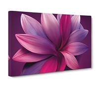 Joyful Modern Flower Art Canvas Print | Gallery Wrapped 30mm Frame Wall Art | 30x20 inches | Ready to Hang | Abstract Floral Picture | Living Room Bedroom Lounge Office