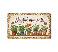 Joyful Moments Dish Drying Mats for Kitchen Counter, Green Floral Absorbent Rubber Drainer Mat, Spring Vintage Pu Leather Drying Pad for Coffee Bar Protector 12x20 Inch