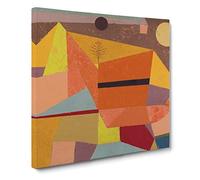 Joyful Mountain Landscape by Paul klee Canvas Print | Gallery Wrapped 30mm Frame Wall Art | 20x20 inches | Ready to Hang | Classic Landscape Picture | Living Room Bedroom Lounge Office