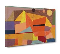 Joyful Mountain Landscape By Paul Klee Canvas Print | Gallery Wrapped 30mm Frame Wall Art | 30x20 inches | Ready to Hang | Classic Landscape Picture | Living Room Bedroom Lounge Office
