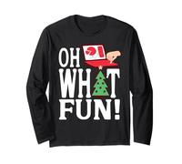Joyful Oh What Fun Funny Holiday Laptop Office Humor Long Sleeve T-Shirt