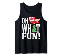 Joyful Oh What Fun Funny Holiday Laptop Office Humor Tank Top