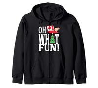 Joyful Oh What Fun Funny Holiday Laptop Office Humor Zip Hoodie