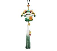 Joyful Resin Snake Pendant for Car and Home Decor Celebrate the of Lunar New Year with Charm (green-A)