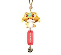 Joyful Resin Snake Pendant for Car and Home Decor Celebrate the of Lunar New Year with Charm (yellow-B)