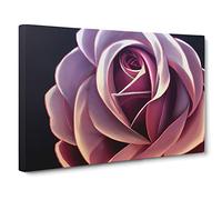 Joyful Rose Flower Canvas Print | Gallery Wrapped 30mm Frame Wall Art | 30x20 inches | Ready to Hang | Contemporary Floral Picture | Living Room Bedroom Lounge Office