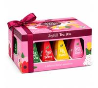 Joyful Tea Gift Box with 12 Premium Tea Bags - Jasmine Lemon, Berry Mix, Ginger Honey & Earl Grey Passion Fruit Variety Selection - Luxury Ready to Gift Tea Collection for Birthdays & Thank You Gifts