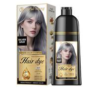 Joyful Young Natural Color Hair Dye Shampoo 3 IN 1, Instant Hair Coloring, Gray Coverage for Men & Women, Beard Dye Vegan Ammonia Free & Paraben-Free, Champú Para Canas Mujer & Hombre (SILVER GRAY)