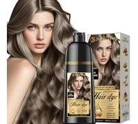 Joyful Young Natural Hair Dye Shampoo 3 IN 1, Gray Hair Coverage, Vegan, Ammonia-Free & Paraben-Free Hair Coloring Shampoo for Women & Men, Beard Dye for Men, Nourishing Gentle Easy to Use (ASH BROWN)