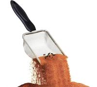 Joyfulife Small Mesh Stainless Steel Cat Litter Scoop Fine Mesh Metal Reptile Litter Cleaner Scooper Non-Stick Coated Metal Litter Scoop Fine Sand Litter Scooper (Hole:3mm/Fine Sand Scooper)