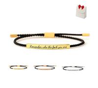Joyfullygo Motivational Bracelet,This Bracelet Speaks,When Words Fail,Adjustable Hand Bradied Wrap,Handmade Braided Adjustable Inspirational Tube Brace-let for Women Men Gifts (gold)