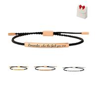 Joyfullygo Motivational Bracelet,This Bracelet Speaks,When Words Fail,Adjustable Hand Bradied Wrap,Handmade Braided Adjustable Inspirational Tube Brace-let for Women Men Gifts (rose gold)
