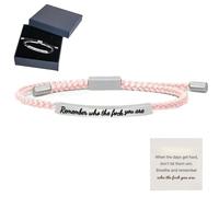 Joyfullygo Motivational Bracelet, When Words Fail, This Bracelet Speaks - A Gift of Encouragement, Dont Let The Hard Days Win Bracelets (PINK2)