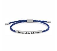 Joyfullygo Motivational Bracelet, When Words Fail, This Bracelet Speaks, Adjustable Handmade Braided Inspirational Tube Bracelets, Bracelets Gifts for Women Men (Silver-Blue)