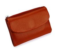 Joyfullygo Wallet, Joyfullygo Unisex Pebble Leather Wallet, Coin Card Purse with Credit Card Holder, Coin Holder & Cash Slots (Red B)