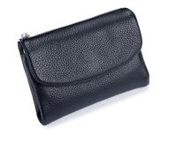 Joyfullygo Wallet, Joyfullygo Unisex Pebble Leather Wallet, Coin Card Purse with Credit Card Holder, Coin Holder & Cash Slots (Black)