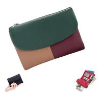 Joyfullygo Wallet, Joyfullygo Unisex Pebble Leather Wallet, Genuine Leather Coin Small Wallets for Women, with Credit Card Holder, Coin Holder & Cash Slots for Men & Women (B)