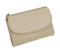 Joyfullygo Wallet, Unisex Pebble Leather Wallet, Short Genuine Leather Coin Card Holder, Ultra Thin Clutch for Ladies, Suitable for Coins and Cards (Khaki,one-Size)