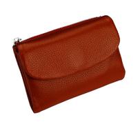 Joyfullygo Wallet, Unisex Pebble Leather Wallet Small Coin Card Purse Genuine Leather Soft Clutch Bags Can Hold Coins Id Cards (Brick Red/17)