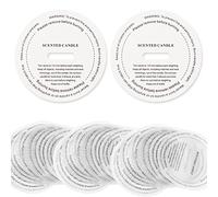 Joyfulmap 160 Pcs Candle Dust Cover, Preprinted Translucent Paper Candle Topper Protectors Decoration Lids, Candle Topper Accessories for Candle Making, DIY Craft Fragrance Candles,5cm