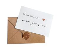 Joyfulmap Officer Wedding Card, Wedding Card with Kraft Envelope and Wax Seal, Thank You Card for Priest, Minister, Judge, Pastor