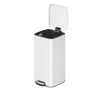 JOYFURNOS 8-Gallon Stainless Steel Kitchen Trash Can, White