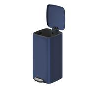 JOYFURNOS Trash Can, 8-Gallon Trash Bin, Stainless Steel Kitchen Garbage Can, Midnight Blue