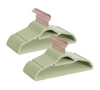 JOYFURNOS Velvet Hangers, Set of 50 Clothes Hanger with Black Swivel Hook, Non-Slip, and Space-Saving, for Coat, Shirt, Dress, Pants, Tie, Green