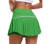 JoyGirl Pleated Tennis Skirt for Women with Shorts High Waisted Golf Skirts Athletic Skort with Pockets(Green, S)